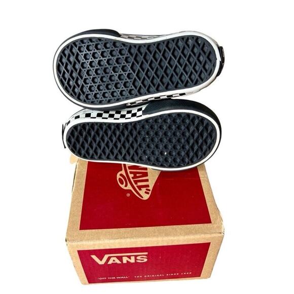 VANS Black Canvas Hook & Loop Winston V Slip On Sneaker Shoe 5 Toddler Casual‎ - Picture 5 of 6